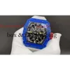 MEKANISK WATCH RICHA RM35-03 Hela automatisk band Swiss Movement Wristwatch Super Duplicate RM35 NTPT Black, White and Blue Carbon 3503montres Pour Hommes