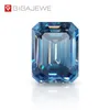 Gigajewe Mavi Renk Emerald Cut VVS1 Moissanite Diamond 1-3CT Mücevherat için Gevşek Gemstones267q