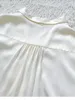 Camicette da donna Camicia con scollo a V in nastro di seta 2023 Camicetta bianca elegante a maniche lunghe francese da donna