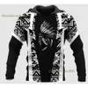 Develop A 3D Digital Printed Sweater with Black and White Patterns for Men's Clothing