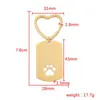 Porte-clés Longes 10 pièces miroir poli en acier inoxydable porte-clés mignon coeur suspendu porte-clés patte de chien porte-clés bijoux de mode en gros 231025