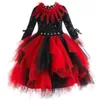 Trajes de halloween cosplay trajes de halloween roupas infantis para meninas saia vampiro bruxa cosplay roupas infantis vestido de desempenho