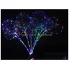 Balão LED Iluminação Luminosa Transparente Bobo Bola Balões Com 80cm Pólo Corda Xmas Decorações de Festa de Natal Drop Delivery Brinquedos Dhizh