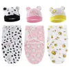 Sleeping Bags Summer born Swaddle Blanket Wrap Hat Set Baby Bedding Receiving Blankets Thin Muslin Infant Bag 06M Item 231026