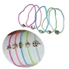 Charm Armband 5st Star Heart Pendant Handchain Elastic Thread Wristband för kvinnor