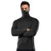 Herr t-shirts män mask skjortor långärmad fitnesskläder snabb torr manlig jogging träning cykling springa bodybuilding outd2383