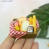 Kitchens Play Food Mini Food For Doll 1 6 /1 12 Dollhouse Miniature Bread Basket Simulation Food Model Toys DollHouse Decor Scale MiniaturesL231026