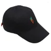 Ball Caps South Korea Ulzzang Cute Carrot Embroidered Casquette Hats Women 's Summer Casual College Style Baseball Simple Cool Bq142