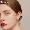 Stud BAMOER 925 Sterling Silver Colorful Zircons Earrings Double-layer Star Moon Ear Trend Fashion Jewelry Gift for Women YQ231026