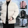 New Winter Jacket Men Parkas Thicken Warm Coat Mens Stand Collar Solid Color Casual Parka Women Fashion Streetwear Harajuku