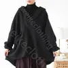 Cappotto invernale da donna Nuovo design originale Mantello sciolto corto davanti lungo mantello Mantello con maniche a pipistrello Cappotto con mantella