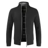 Men's Sweater Coat Zipper Loose Sweater Casual Youth Knitted Long Sleeve Cardigan 2023 Fashion Woolen