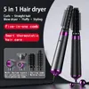 Hårtorkar torktumlare 5 i 1 Air Comb Funktion Professional Electric Brush Multifunktion Salong Style Tool Fast Dry Blow 231025