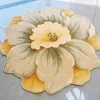 Carpet Modern Fluffy Petal Flower Carpet Living Room Decoration Home Area Rugs Bedroom Bedside Computer Chair Rug Anti-skid Floor Mat 231025