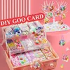 Adesivi giocattolo per bambini Set di adesivi colorati per carte Goo Cartoleria per bambini per ragazza Piatto Goo Manuale per carte Goo Materiale Set completo di materiali fai da te fatti a mano 231025