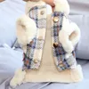 Roupas de inverno para cães podem ser tracionadas com roupas de inverno de veludo para animais de estimação filhotes de pelúcia Biebeli gato roupas de inverno para animais de estimação