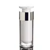 100 stücke 15 ml 30 ml 50 ml Silber Airless Flasche Acryl Vakuumpumpe Flaschen Lotion Flasche Verwendet Für kosmetische Ggkah