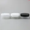 50gの空の霜のペットクリームジャーポット白い黒い透明な蓋付き5/3オンス化粧品コンテナスレッドサイズ67mm 24pcsgood wdsnw