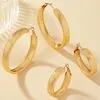 Hoop Earrings 2 Pairs/set Ins Trendy Big Hip-hop Korean Fashion Women Party Jewelry