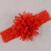 Hårtillbehör baby pannband chiffong blomma elastiskt spetsband född spädbarn pannband för flickor huvudkläder tillbehör