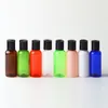 Storage Bottles 50pcs 50ml Empty Small Black Clear Cosmetic Disc Cover Shampoo Shower Gel Liquid Soap Plastic Container Travel Bottle