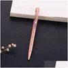 Kulspetspennor grossist diy färger kristall diamant kulpunkter penna rullkulspennor för att skriva julkassekontorskolans företag i dhmtz