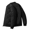 Jaqueta de inverno masculina parkas engrossar casaco quente dos homens gola jaquetas cor sólida parka casaco masculino moda streetwear