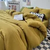 Bedding sets Top Quality Fabric Jacquard Simple Plain Home Textiles Duvet Set 231026