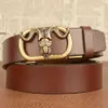 Belts Mens High Quality Goat Design Alloy Buckle Leather Belt Fashion Split Cow Men Jeans Casual Pants Accessories Must; YQ231026