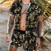 Survêtements pour hommes Impression hawaïenne Tenue courte Été Casual Chemise florale Short de plage Costume deux pièces Mode Hommes Ensembles M-3XL257W