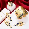 Necklace Earrings Set  Charms 3PC Bracelet Ring Earring For Women Wedding Bridal Cubic Zircon Dubai PARTY Jewelry BOHO 2023Earrings