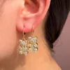 Stud Fashion Gold Color Bear Animal Hoop örhängen för kvinnor Söt färgglad kristalltecknad estetisk öron smycken gåva 231025