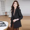 Women's Suits Long Sleeve Formal Blazers Femininos For Women Autumn Winter Professional Business Work Wear Office Ladies Outwear Tops