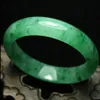 59mm Sertifikalı Emerald Buzlu Yeşil Jadeite Yeşim Bileklik Bileklik El Yapımı G042353