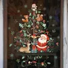 Naklejki ścienne choinka szklana naklejka Xmas Ośniak naklejki na okno do ozdób domowych Navidad 231026