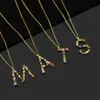 Pendant Necklaces ANDYWEN 925 Sterling Silver Gold Letter M Pendant Initial F Alphabet Necklace Monogram Opals 2020 Women Accessories Jewelry Q231026