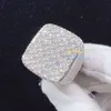 Fabriek directe verkoop zilver 925 aangepaste Vvs Moissanite Iced Out diamant hiphop fijne sieraden ringen