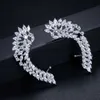 Stud Pera nouvelle mode Punk ethnique cubique zircone luxe grande oreille manchette boucles d'oreilles ailes d'ange conception bijoux pour femmes E069 YQ231026