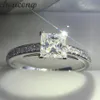 choucong Brand Women 925 sterling Silver ring Princess cut 1ct Diamond Engagement Wedding Band Rings For Women Gift337K