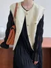 Coletes femininos Colete de franjas de cor sólida para mulheres - Casacos em camadas no outono Single-breasted O-pescoço Cardigan com fecho de botão