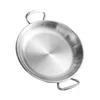 Servis uppsättningar Pan Amphora Snack Plate Baby Flat Bottom Wok Steel Dinner Plates Rostfri Tray