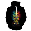 Sweats à capuche pour hommes Halloween drôle impression 3D Flash motif de crâne à capuche pour hommes et femmes rue Hip Hop sweat-shirt décontracté Y2k hauts