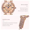 Armbandsur Olevs Original Luxury Diamond Watch for Women Elegant Rose Gold Fashion Quartz Watch Waterproof Ladies Dress armbandsur i 231025