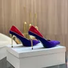 2024 Designer Nouvelles chaussures Robe de mode sexy Cuir brillant Luxe Talons aiguilles Réseau Red Star Network Rouge Même style Splice Chaussures pointues 35-42