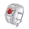 Hip hop vvs 1ct colorido cinza azul vermelho pinky moissanite diamante pedra preciosa 925 anéis de prata esterlina para homens jóias de casamento