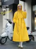 Vêtements de pluie vélo électrique adulte imperméable en gros femmes hommes et simple Long corps complet équitation Anti tempête Poncho 231025