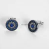 Stud 925 Sterling Silver Round Evil Eye Boucles d'oreilles Diable Hoop Boucles d'oreilles Pave Setting CZ pour les femmes Fine Jewelry Party Cadeaux YQ231026