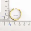 Stud Nidin Hot Sale 5 Colors Hoop Earrings Circle Round Shape for Women Gold Plated Ear Jewelry Buckle Fashion Shiny Full Zircon Gift YQ231026