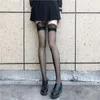 Seksi Çorap JK Kostümleri Kadın Seksi Uyluk Yüksek Fishnet Çorapları Lolita Kızlar Gotik Punk Diz Geniş Kenar Uzun Yüksek Çorap 231025