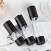 new 15ml 30ml 50ml black airless pump bottle empty,30 ml plastic airless Refillable Bottles Imrkf